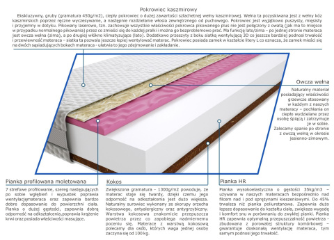 Materac Saba 100x225 cm